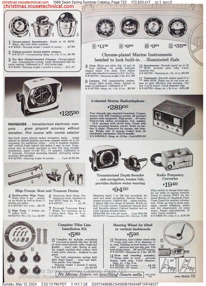1966 Sears Spring Summer Catalog, Page 723