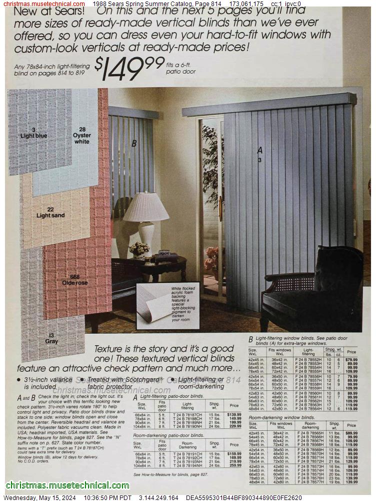1988 Sears Spring Summer Catalog, Page 814