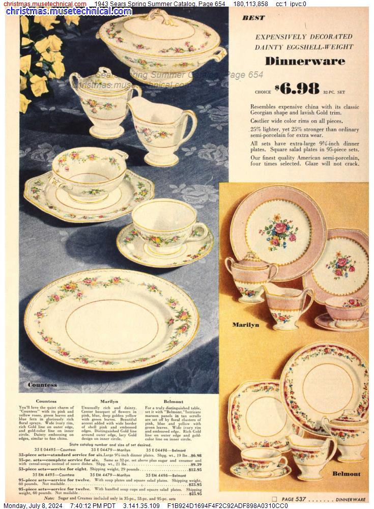 1943 Sears Spring Summer Catalog, Page 654