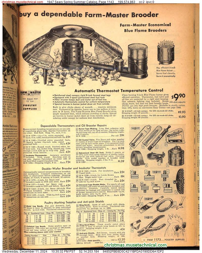 1947 Sears Spring Summer Catalog, Page 1143