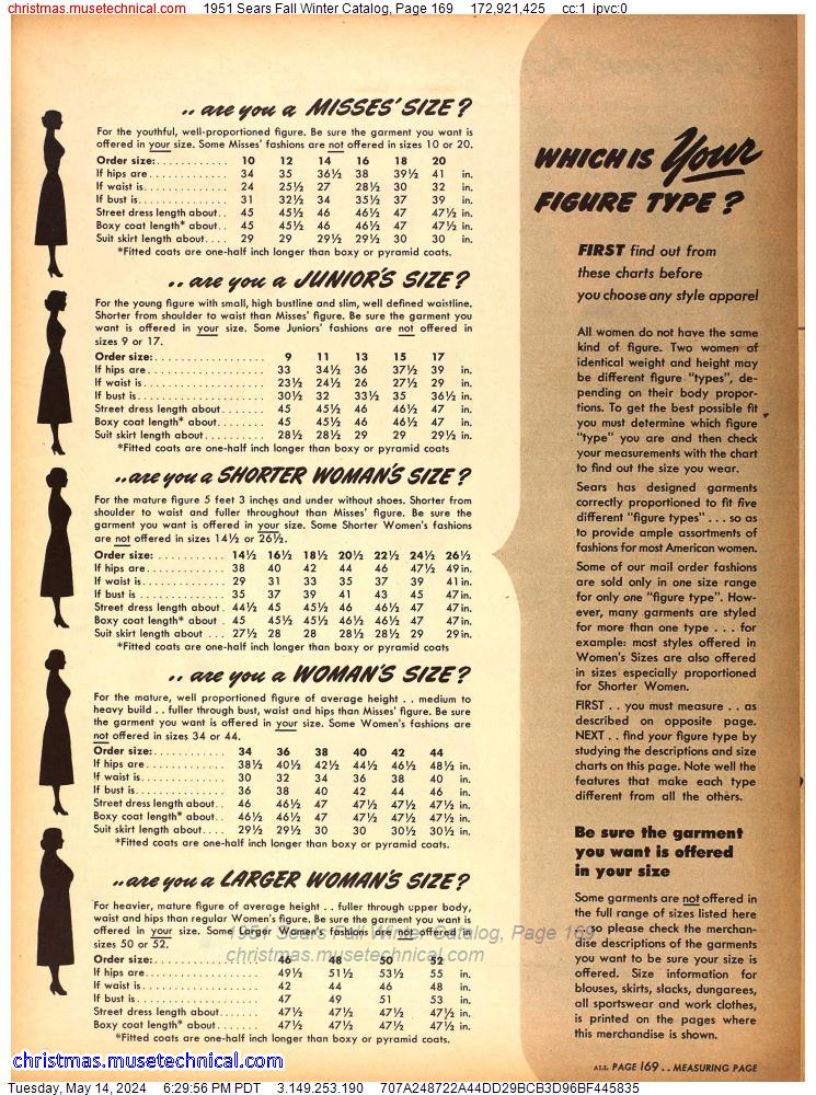 1951 Sears Fall Winter Catalog, Page 169