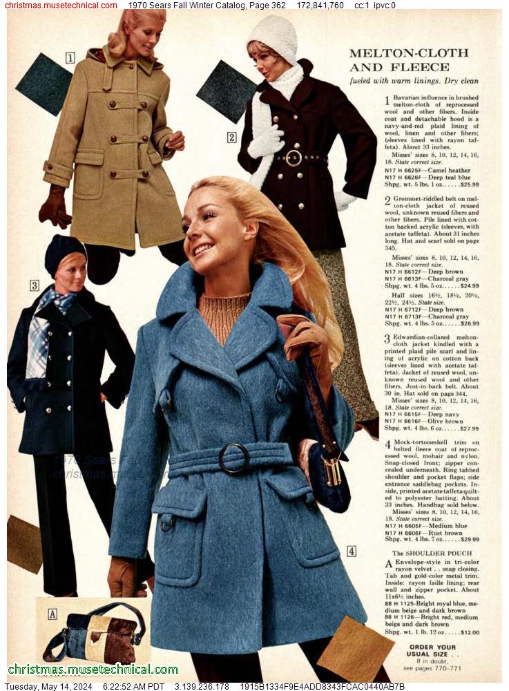 1970 Sears Fall Winter Catalog, Page 362