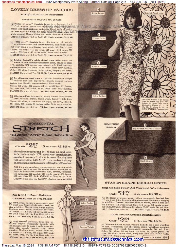 1965 Montgomery Ward Spring Summer Catalog, Page 295