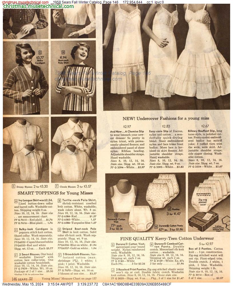 1958 Sears Fall Winter Catalog, Page 146