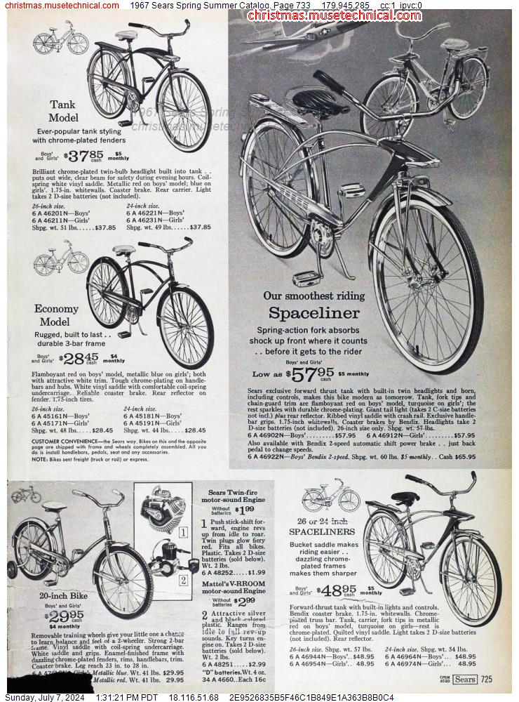 1967 Sears Spring Summer Catalog, Page 733