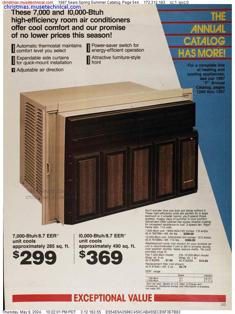 1987 Sears Spring Summer Catalog, Page 544