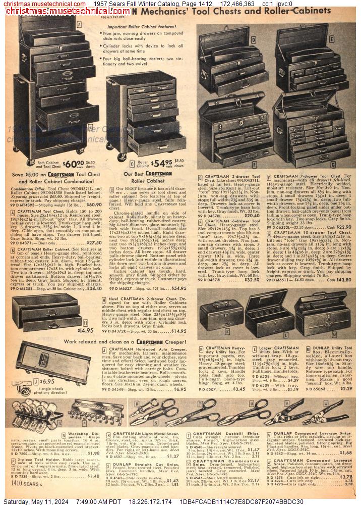 1957 Sears Fall Winter Catalog, Page 1412