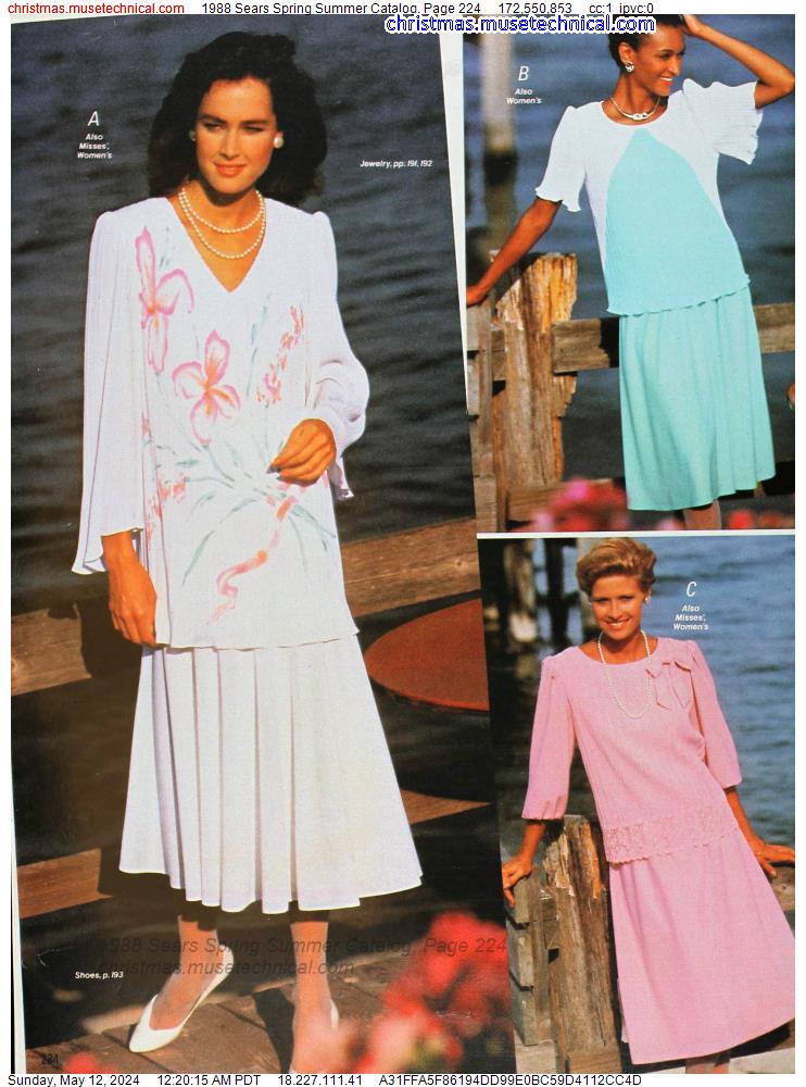 1988 Sears Spring Summer Catalog, Page 224