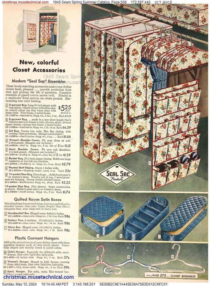 1945 Sears Spring Summer Catalog, Page 508