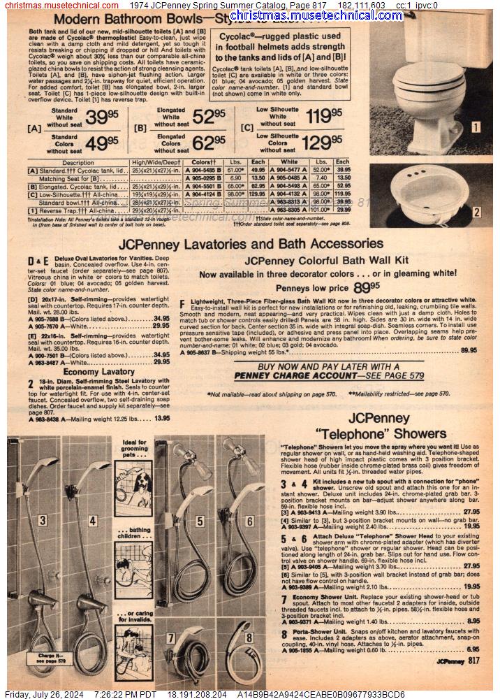 1974 JCPenney Spring Summer Catalog, Page 817