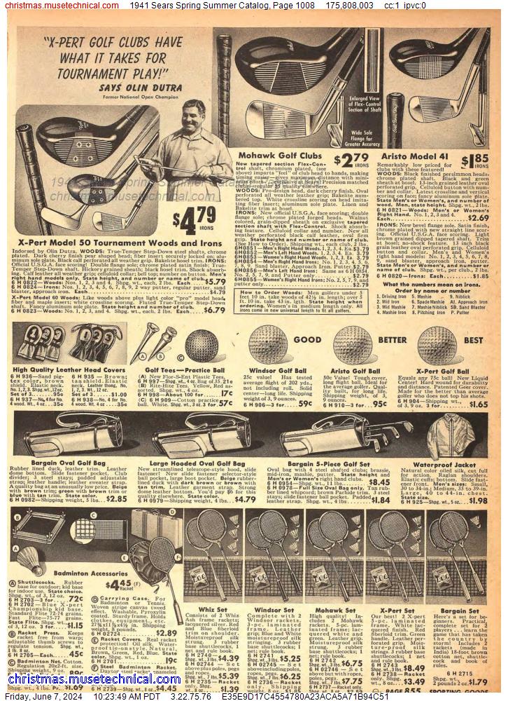 1941 Sears Spring Summer Catalog, Page 1008