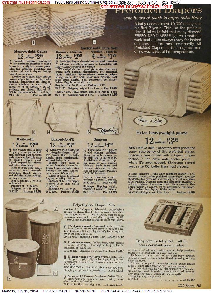 1968 Sears Spring Summer Catalog 2, Page 357