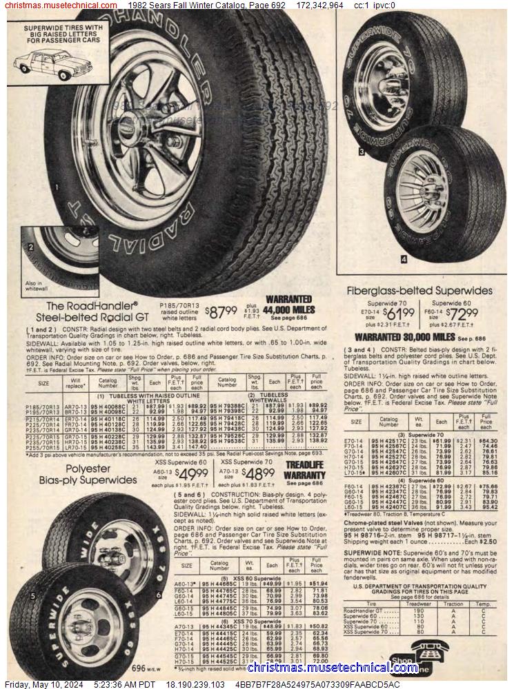 1982 Sears Fall Winter Catalog, Page 692