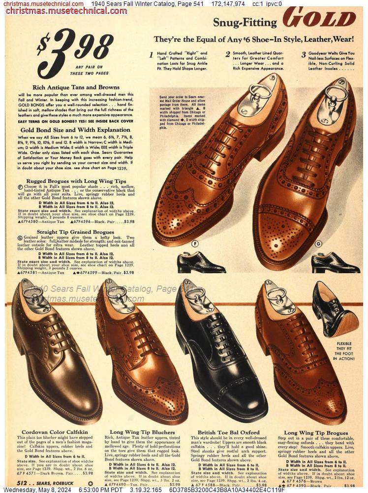 1940 Sears Fall Winter Catalog, Page 541