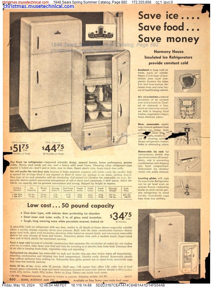 1946 Sears Spring Summer Catalog, Page 882