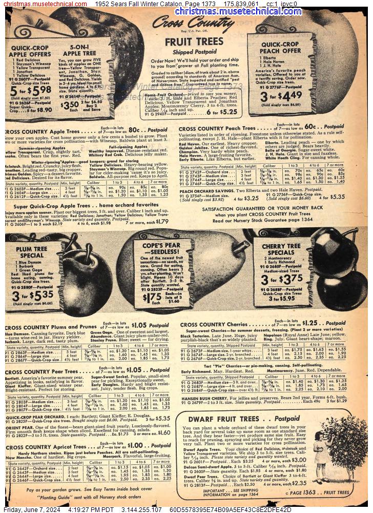 1952 Sears Fall Winter Catalog, Page 1373