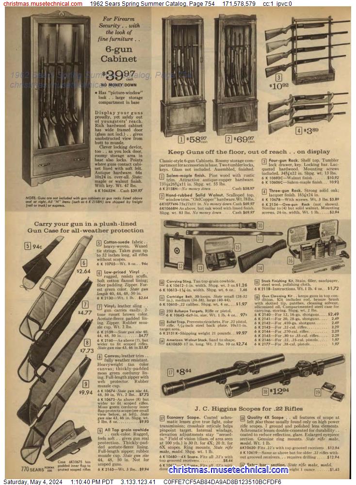 1962 Sears Spring Summer Catalog, Page 754