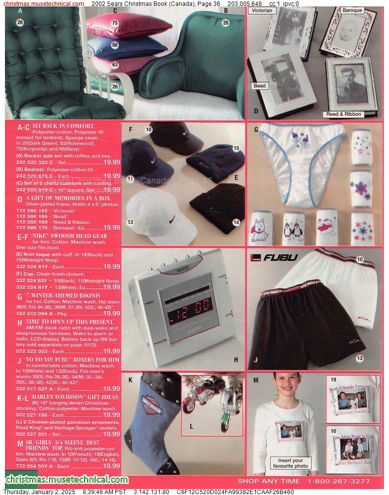 2002 Sears Christmas Book (Canada), Page 36