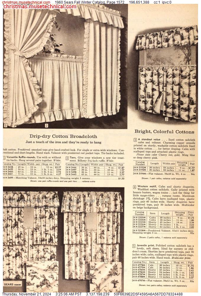 1960 Sears Fall Winter Catalog, Page 1572