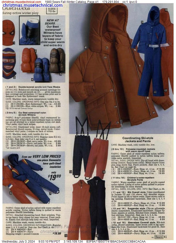 1980 Sears Fall Winter Catalog, Page 41