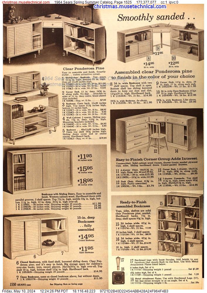 1964 Sears Spring Summer Catalog, Page 1525