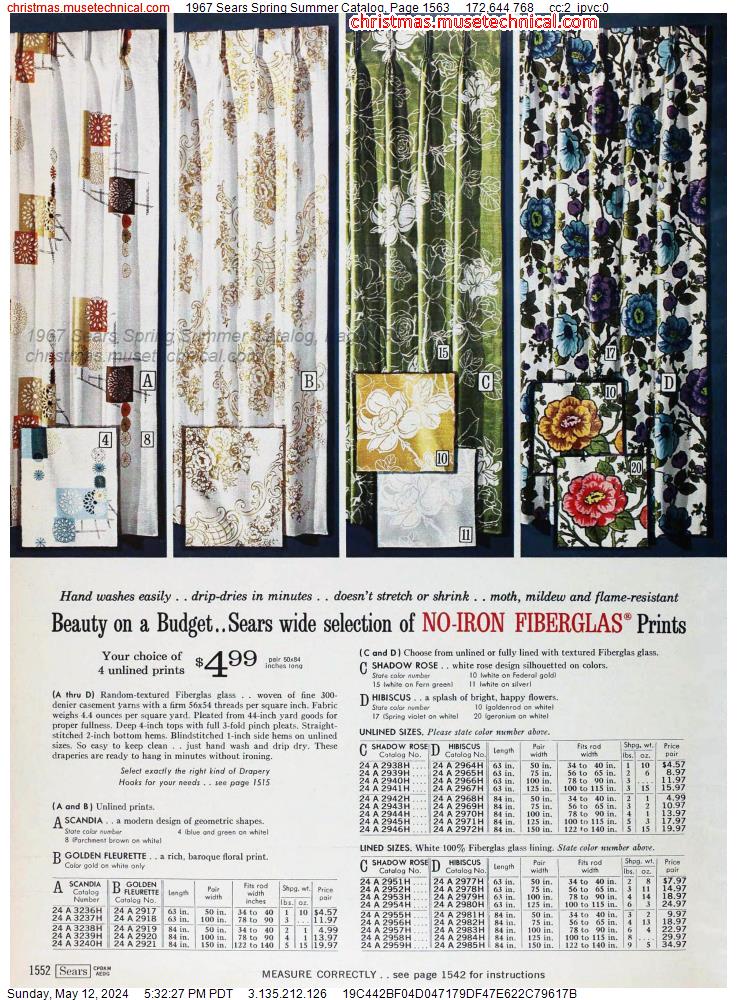 1967 Sears Spring Summer Catalog, Page 1563