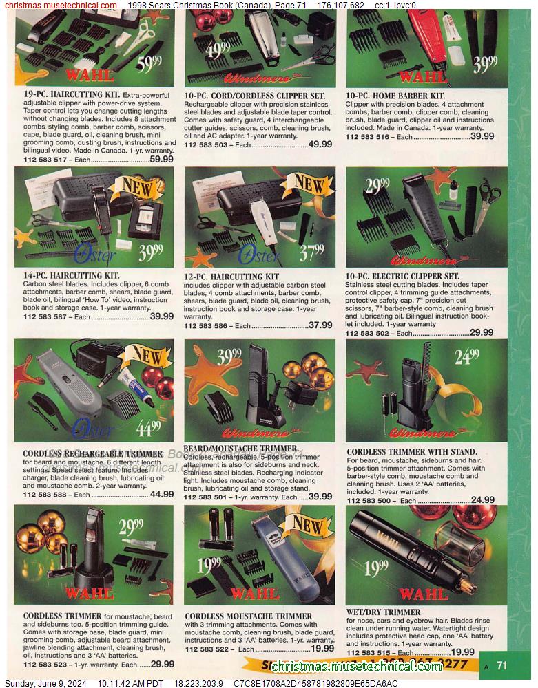 1998 Sears Christmas Book (Canada), Page 71