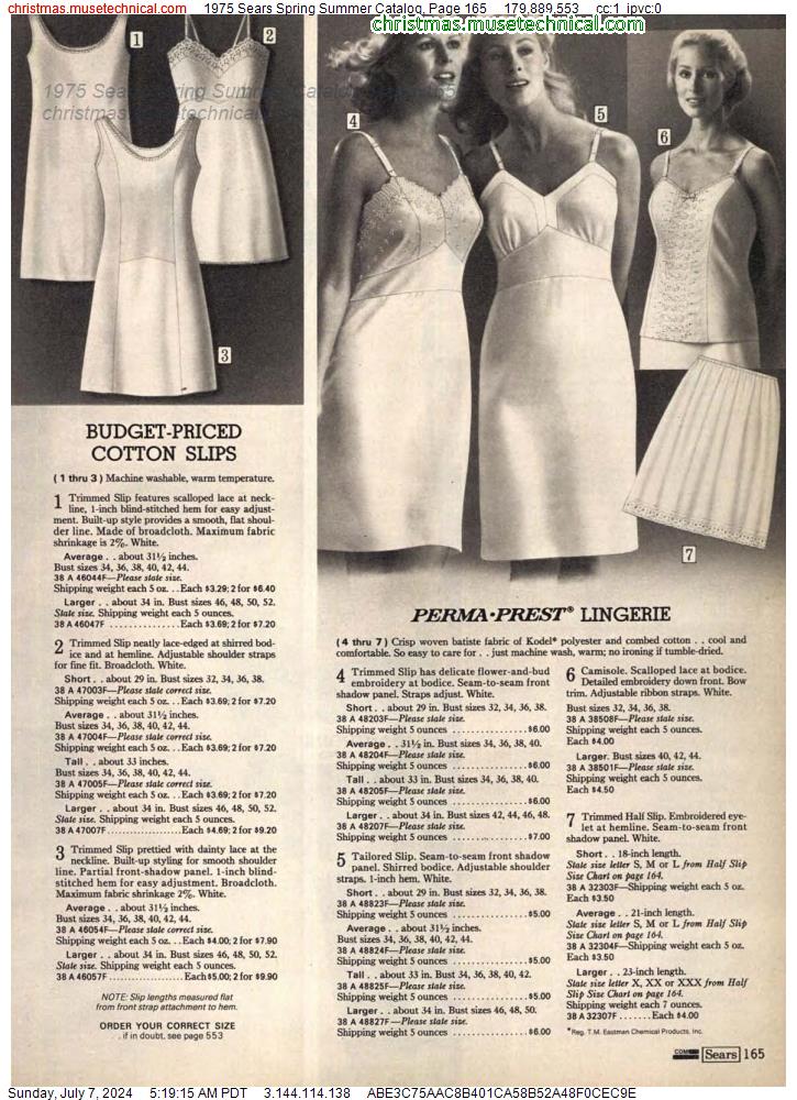 1975 Sears Spring Summer Catalog, Page 165