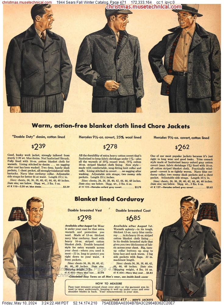 1944 Sears Fall Winter Catalog, Page 471
