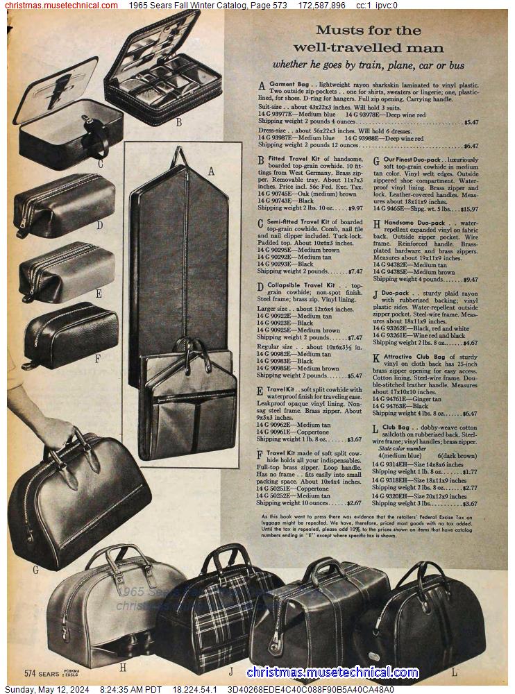 1965 Sears Fall Winter Catalog, Page 573