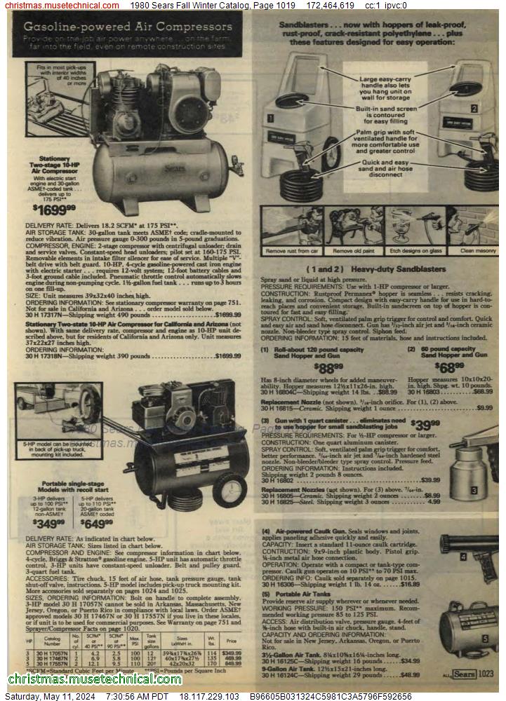 1980 Sears Fall Winter Catalog, Page 1019