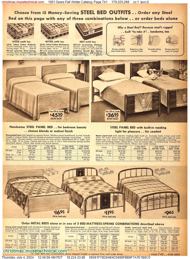 1951 Sears Fall Winter Catalog, Page 741