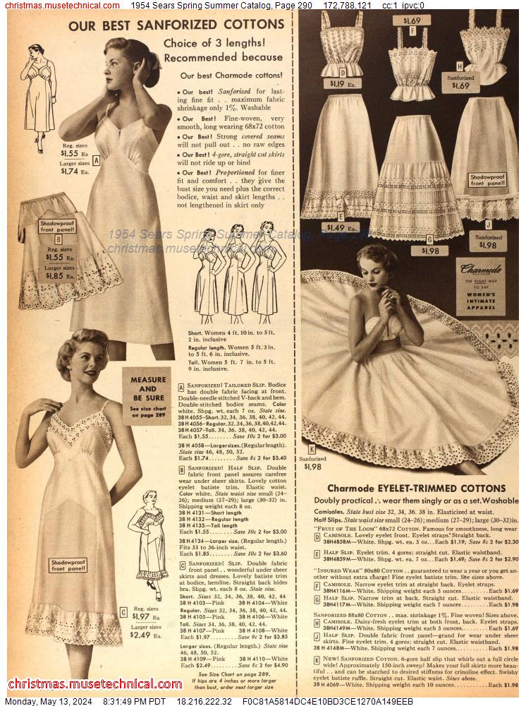 1954 Sears Spring Summer Catalog, Page 290