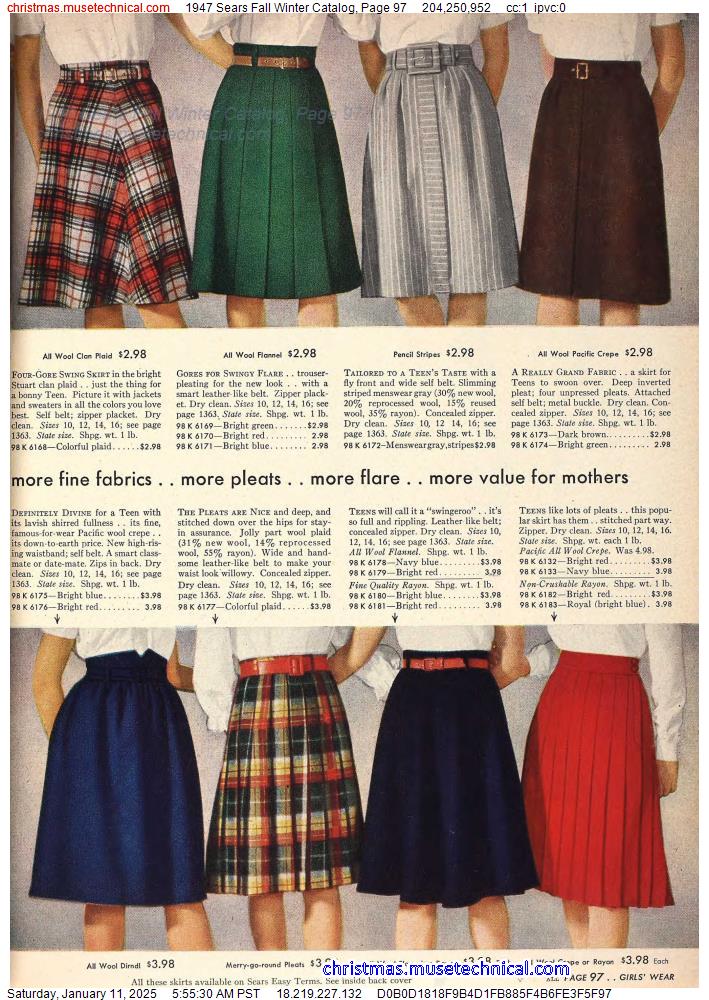 1947 Sears Fall Winter Catalog, Page 97