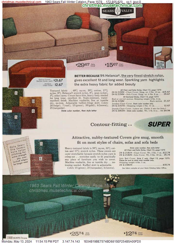 1963 Sears Fall Winter Catalog, Page 1578