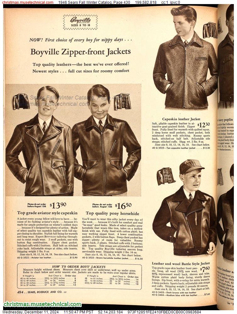 1946 Sears Fall Winter Catalog, Page 430