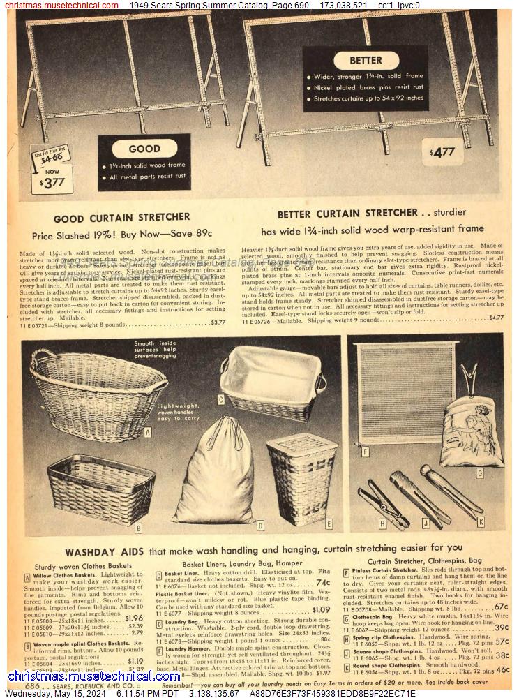 1949 Sears Spring Summer Catalog, Page 690