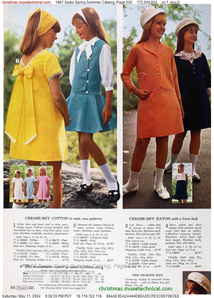 1967 Sears Spring Summer Catalog, Page 550