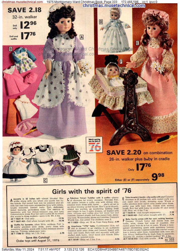 1975 Montgomery Ward Christmas Book, Page 333