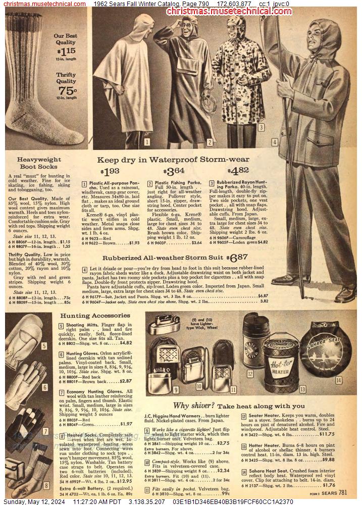 1962 Sears Fall Winter Catalog, Page 790