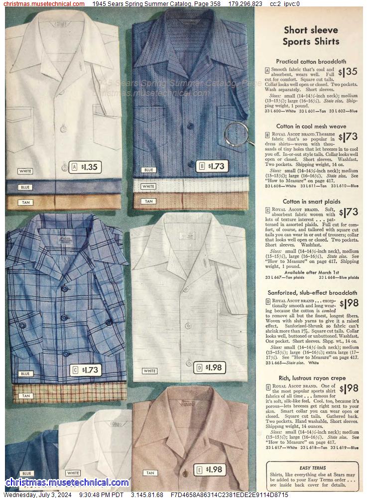 1945 Sears Spring Summer Catalog, Page 358