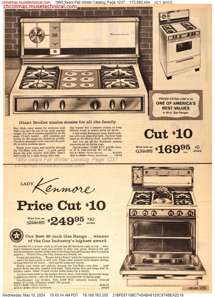 1960 Sears Fall Winter Catalog, Page 1237