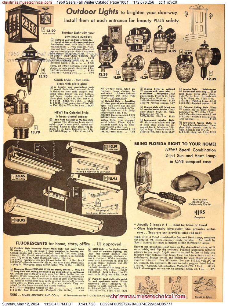 1950 Sears Fall Winter Catalog, Page 1001