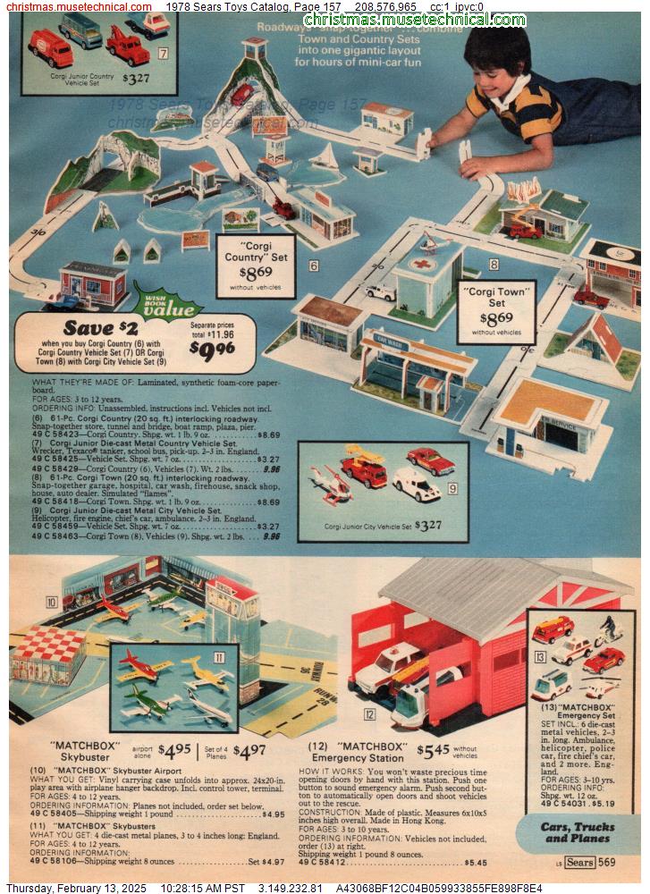 1978 Sears Toys Catalog, Page 157