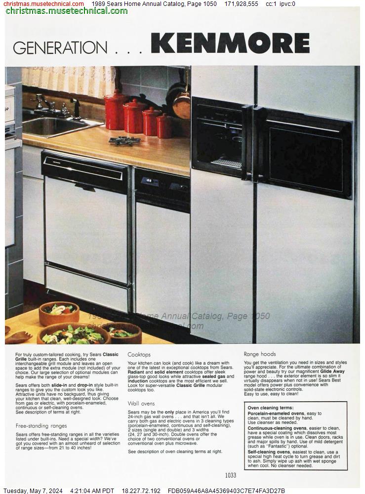 1989 Sears Home Annual Catalog, Page 1050