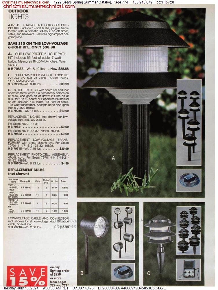 1992 Sears Spring Summer Catalog, Page 774