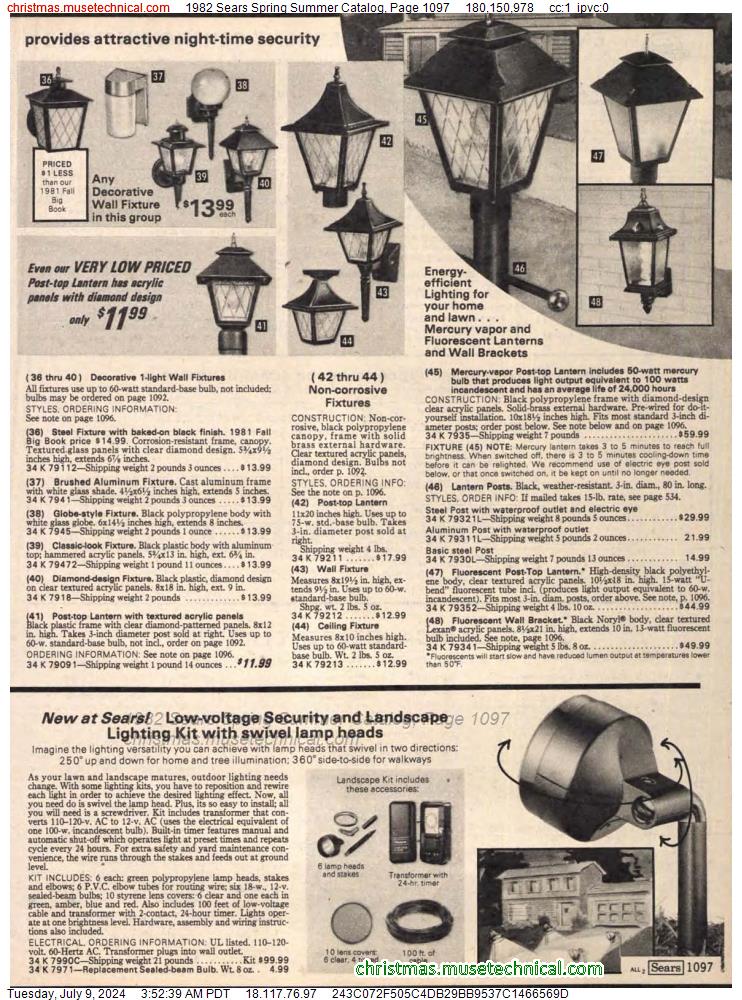 1982 Sears Spring Summer Catalog, Page 1097