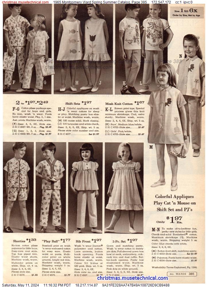 1965 Montgomery Ward Spring Summer Catalog, Page 385