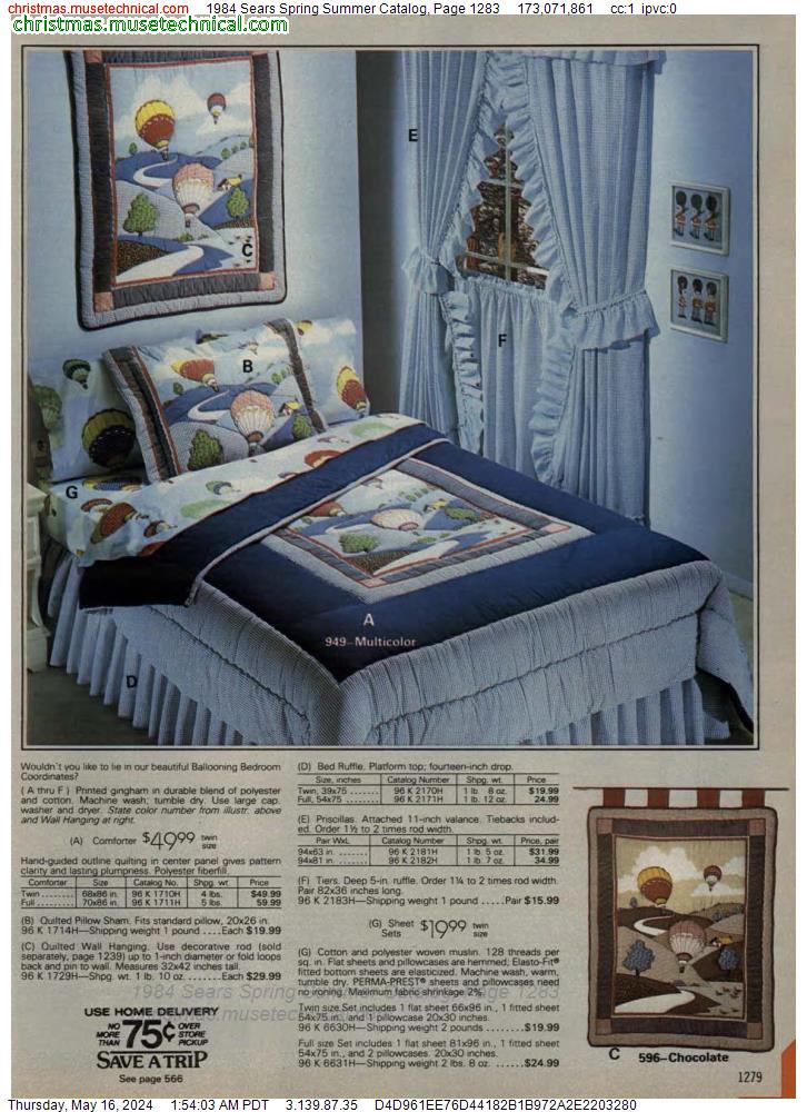 1984 Sears Spring Summer Catalog, Page 1283