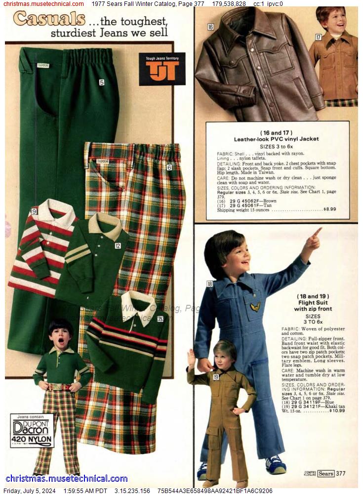 1977 Sears Fall Winter Catalog, Page 377